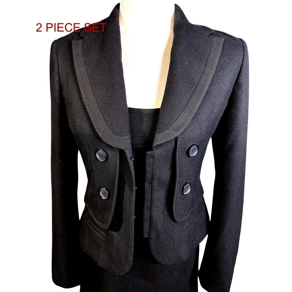Tristan & Iseut Sleeveless Black Mini Dress Suit Jacket formal,workwear, capsule